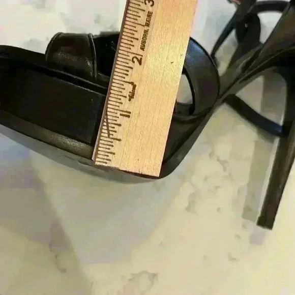 Stunning YSL platform sandals size 39 in brown leather with leopard trim - Picture 2 of 9